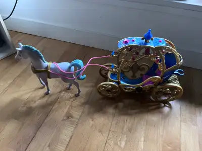 Mattel Barbie horse & carriage, View more