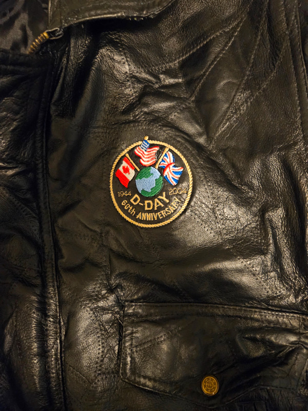 Authentic 60th Anniversary D-Day Leather Bomber Jacket in Men's in Delta/Surrey/Langley - Image 2