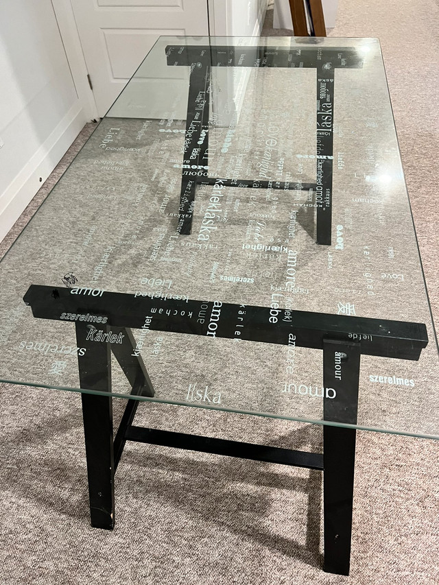 IKEA desk with glass top Desks Barrie Kijiji