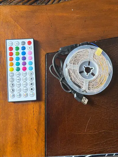 Color-Changing LED Strip Lights – Remote (Brand New, View more