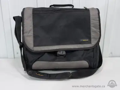 Targus laptop messenger bag with padded interior designed to protect a laptop or tablet during trave...