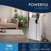 De'Longhi Portable Air Conditioner 14,000 BTU, cools 700sqft