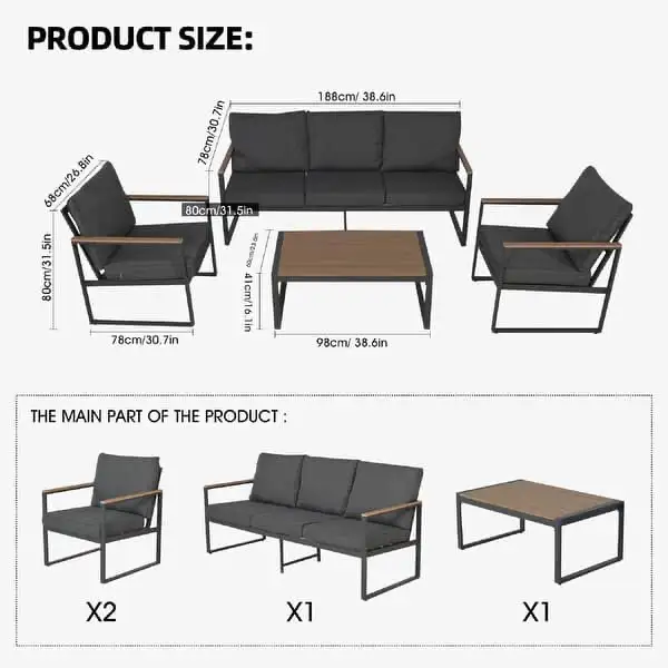 Luxury 5pc patio furniture dining set in Dining Tables & Sets in Markham / York Region - Image 7