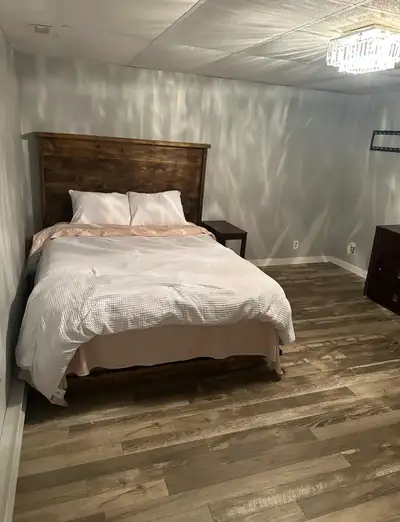 I have a very large room for rent in my basement. Private entrance, bathroom shared with my son (you...