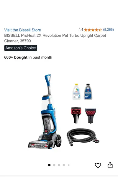Bissell Proheat 2x Revolution Turbo Carpet cleaner, View more