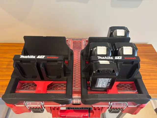 Packout Holder Caddy Carrier for 6x Makita LXT 18V Batteries in Power Tools in Markham / York Region - Image 5