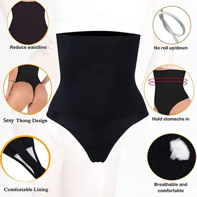 NEW Black Women High Waist Body Shaper Butt Lifter Panties, View more
