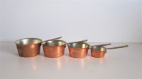 Vintage Copper 8, 6, 4, And 2 Ounce Measuring Cups