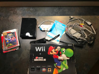 Nintendo Wii console, games and memory card