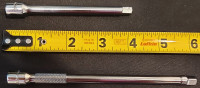 SNAP-ON 2 RALLONGES  * 1 - DE 1/4" x 6"  +  1 - DE 1/4"x 4"