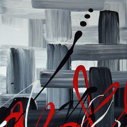 Chaotic Love 50"x30" Original Art Hand-Painted Abstract Painting in Home Décor & Accents in Saskatoon - Image 6