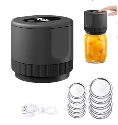 Simplify your kitchen preservation with this KZ-80 electric mason jar vacuum sealer, which is in lik...