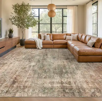 Floor Rugs 8x10 Washable Soft Stain Resistance Vintage Medallion, View more