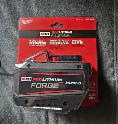 Brand NEW 12ah Milwaukee Forge Battery , View more