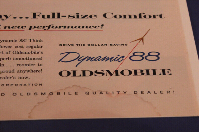 1961 Oldsmobile Dynamic 88 Original Ad in Arts & Collectibles in Calgary - Image 3