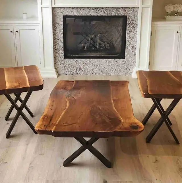 Black Walnut Coffee Tables set of 3
