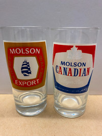 Breweriana - Beer Glass - Molson Export & Molson Ale