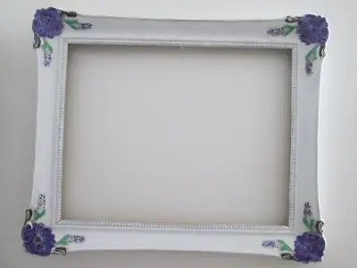 floral carved teak frame, View more