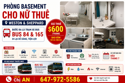 Weston Rd & Sheppard Ave W, North York Rent: $600/month ✅ Utilities Included (Hydro, Water, Gas & Hi...
