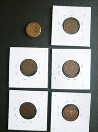 1 cent US pennies 1863-1982(95% Copper)