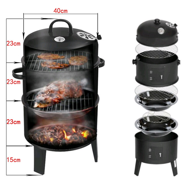 3 in 1 charcoal bbq smoker and grill in BBQs & Outdoor Cooking in Mississauga / Peel Region - Image 4
