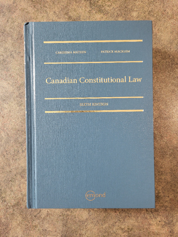 Canadian Constitutional Law 6th Edition Textbook in Textbooks in Kingston