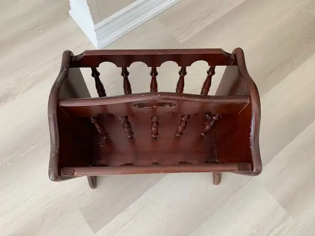 Vintage Wood Magazine Rack/Holder63234604129153122
