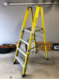 Ladder 6 foot/4 foot platform fiberglass
