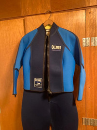 Women's Oceaner 7mm cold water wetsuit. 2-piece. Size 12 - 14
