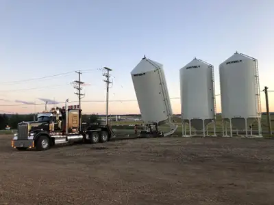 Ledarco. Grain bin moving. Bin mover for hire or rent!, View more