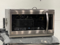 LG Black Stainless Steel Range Hood Microwave - LMV2257B