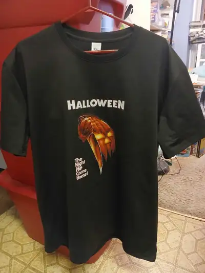 Halloween the night he came home xl black polyester shirt new, View more