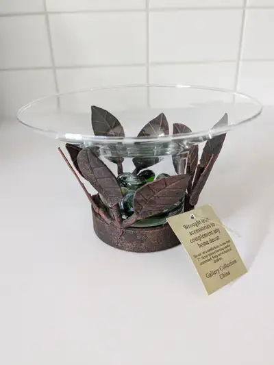 Wrought Iron Stand with Glass Vase, View more
