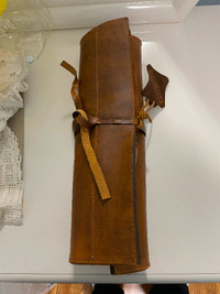 Brand new leather knife roll