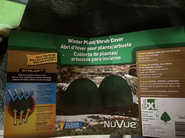 Protecteur hivernal pour arbuste, avec armature, 52 ‘’ x 54’’ in Plants, Fertilizer & Soil in Granby - Image 3