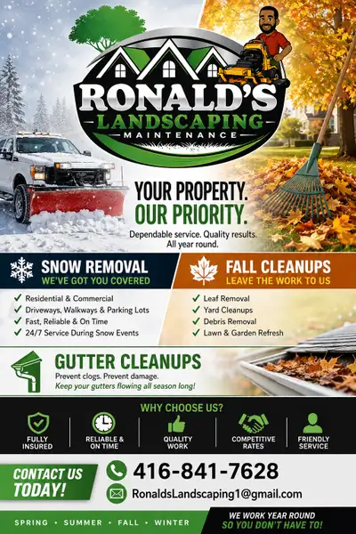 Fall clean ups  /snow removal , View more