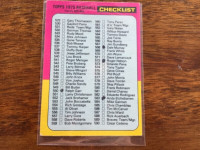 1975 opc baseball card marked  checklist 646