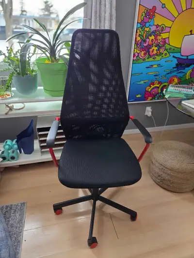 Looking to upgrade your workspace? I'm selling my black IKEA Markus office chair. This chair has bee...
