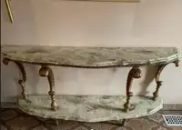 French Provincial Marble Table 