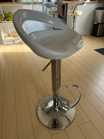 WHITE PLASTIC BAR STOOL, View more
