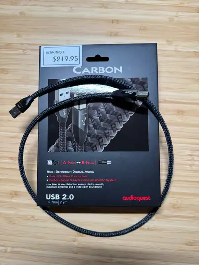 Audioquest Carbon USB A to B audio cable, View more