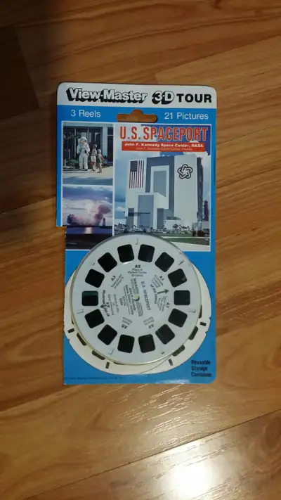 Carded Vintage Viewmasters U.S. Spaceport Set Of 3 Reels.John F Kennedy Space Center NASA Florida.I...
