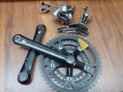 1990 Shimano Exage 400LX set - Crankset, Front & Rear Derailleur, View more