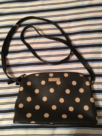 Kate Spade Polka Dot Shoulder Purse Bag Brand new condition Black with nude polka dots very cute and...