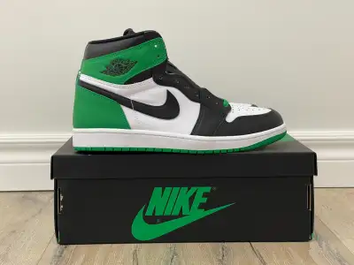 Up for sale is a pair of brand-new DS Air Jordan 1 Retro High OG Lucky Green. Comes with original bo...