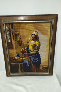 No need to go to France for this ''Milkmaid'' needlepoint