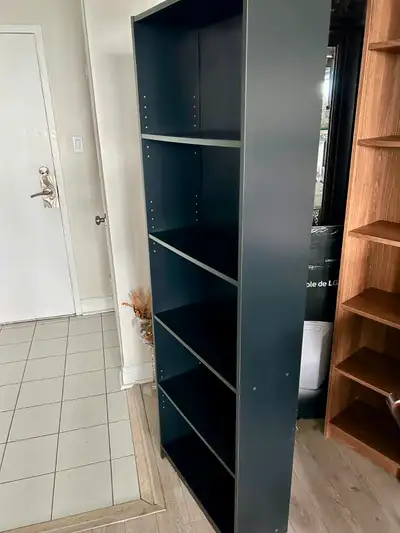 Black Bookcase with Adjustable Shelves, View more