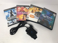 PS2 Eyetoy Eye Toy Camera Sony PlayStation 2 Black USB & 4 Games