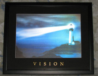 Images in Motion Framed Wall Art Print Lighthouse 17.75" x 21.75