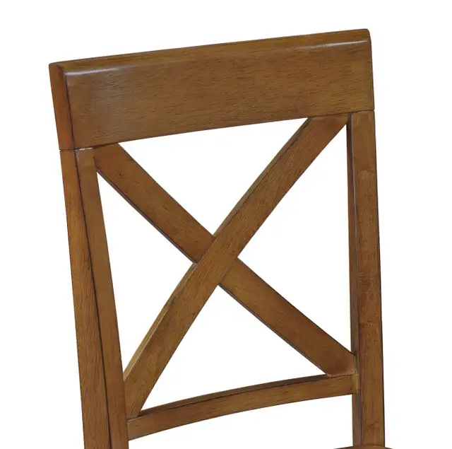 DUHOME Walnut Wood Country Farmhouse Cross Back Dining Chairs in Chairs & Recliners in Markham / York Region - Image 6